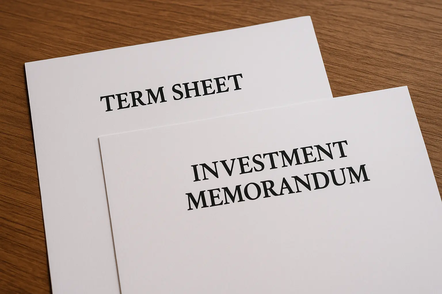 Term Sheet & Investment Memorandum